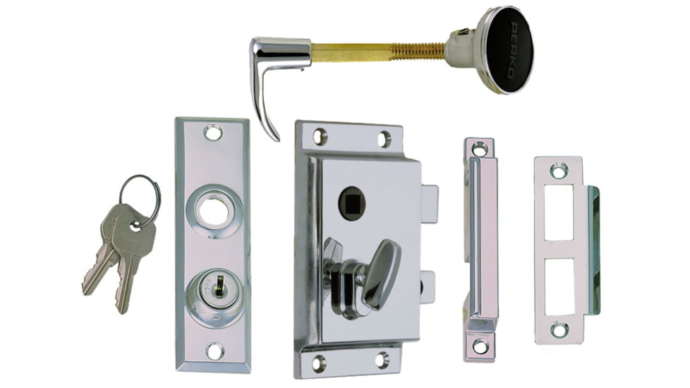 Perko Rim Lock Set Regular Bevel, 0918DP0CHR