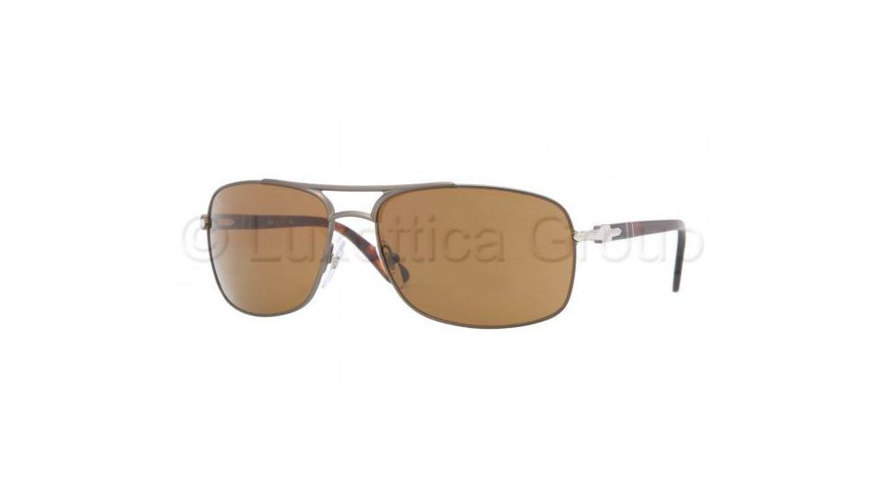 Persol PO2407S Sunglasses 104933-6216 - Matte Green/Brown Frame, Crystal Brown Lenses