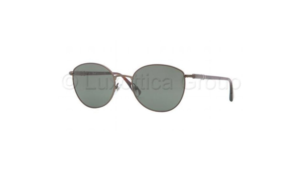 Persol PO2421S Sunglasses 101831-5200 - Matte Brown Frame, Green Lenses