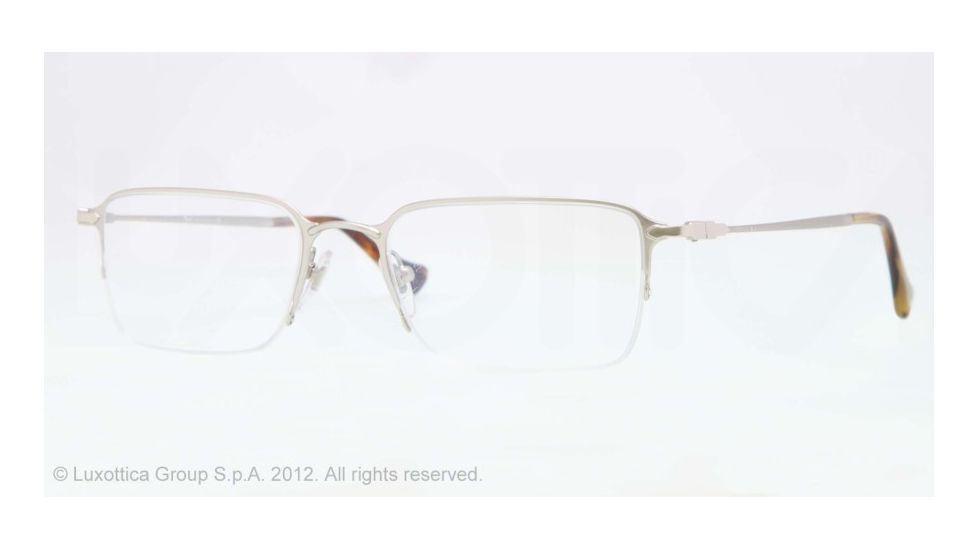 Persol PO2427V Eyeglass Frames 1051-52 - Silver Frame, Demo Lens Lenses