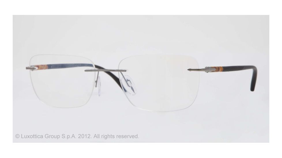 Persol PO2428V Eyeglass Frames 1011-52 - Gun Metal Frame, Demo Lens Lenses