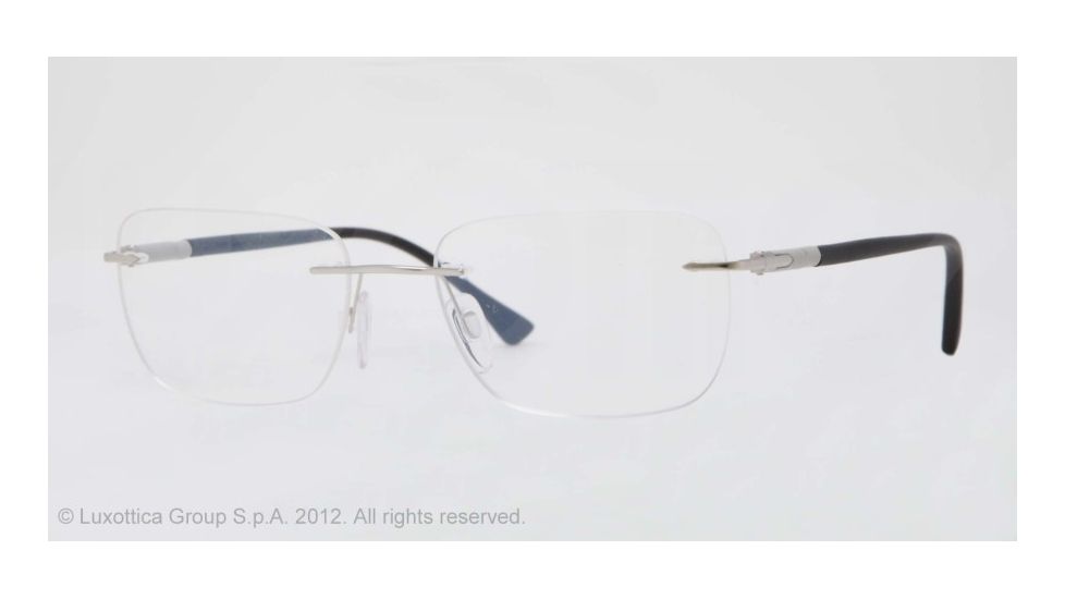 Persol PO2428V Eyeglass Frames 1014-52 - Silver Frame, Demo Lens Lenses