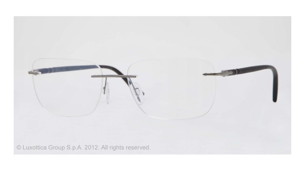 Persol PO2428V Eyeglass Frames 1030-52 - Matte Gunmetal Frame, Demo Lens Lenses