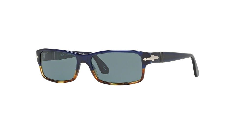 Persol PO2747S Acetate Frame Classics Sunglasses, Havana/Blue Frame, Photopolar Blue Lenses,  955/4N-57