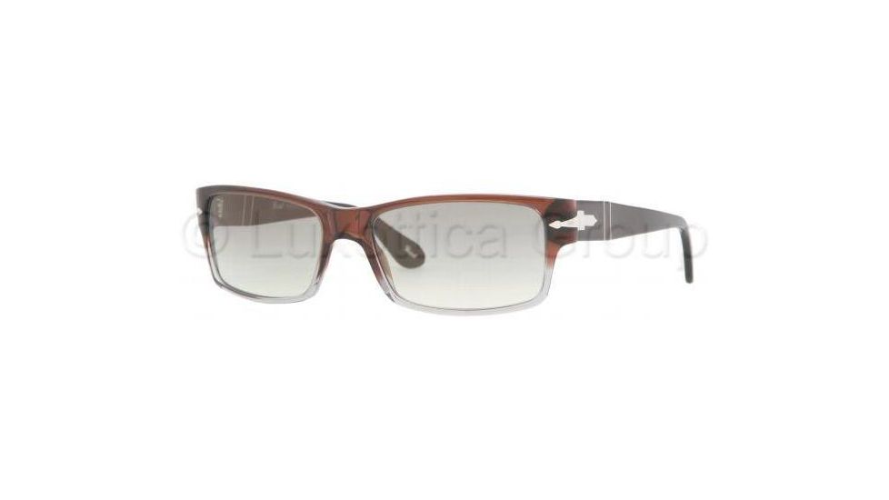 Persol PO2803S Sunglasses 908/32-5516 - Brown Red Grad. Smoke Crystal Gray Gradient
