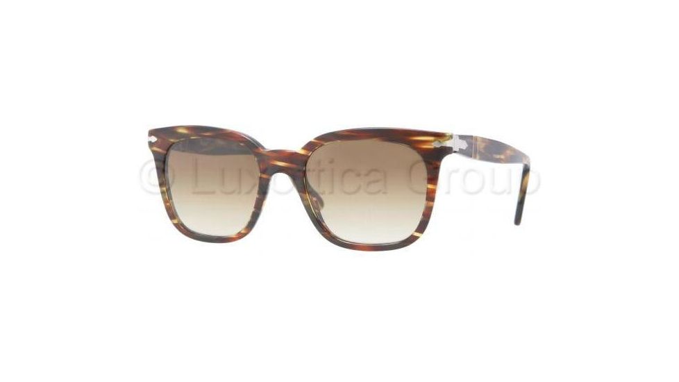 Persol PO2999S Sunglasses 938/51-5019 - Green Striped Brown Crystal Brown