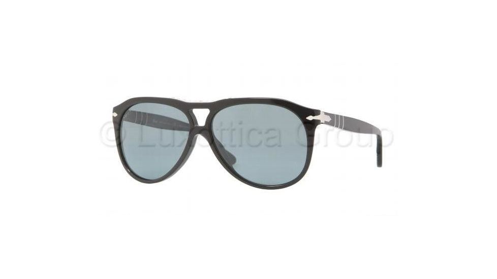 Persol PO3008S Sunglasses 95/4N-5812 - Black Frame, Crystal Blue Photochromic Polarized Lenses