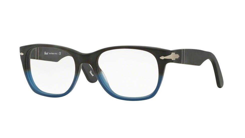 Persol PO3039V Eyeglass Frames 9026-54 - Dark Havana Gradient Blu Frame