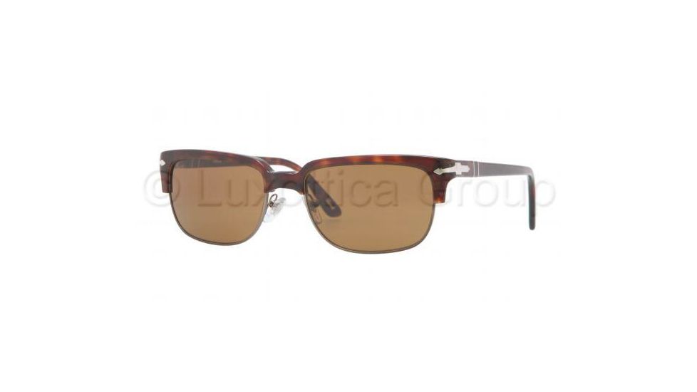 Persol PO3043S Sunglasses 24/33-5418 - Havana Frame, Crystal Brown Lenses