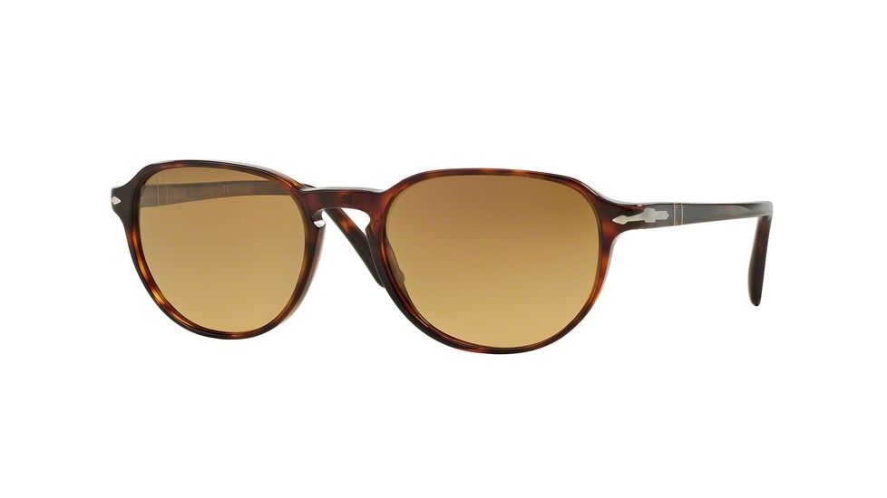 Persol PO3053S Sunglasses 9015M2-52 - Havana Frame, Brown Gradient Polar Lenses