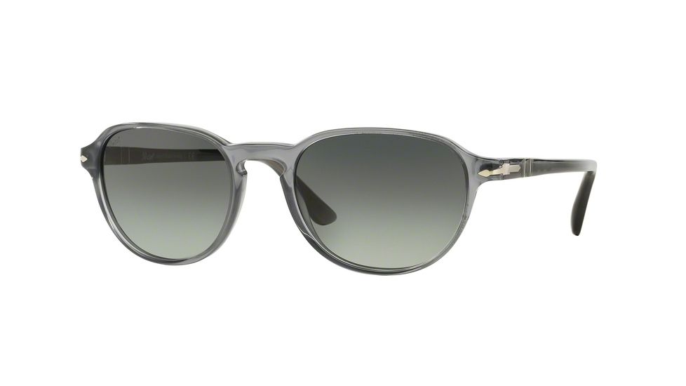 Persol PO3053S Sunglasses 903771-52 - Grey Frame, Light Grey Grad Dark Grey Lenses
