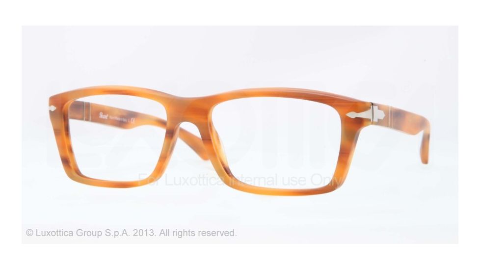 Persol PO3060V Eyeglass Frames 9011-54 - Sandblast Havana Frame