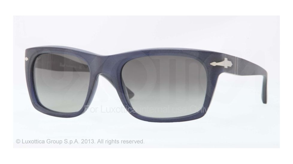 Persol PO3065S Sunglasses 901371-52 - Matte Blue Frame, Gradient Grey Lenses