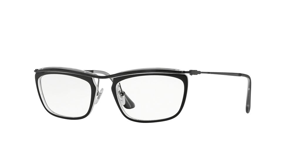 Persol PO3084V Eyeglass Frames 1004-53 - Top Black/matte Crystallo Frame