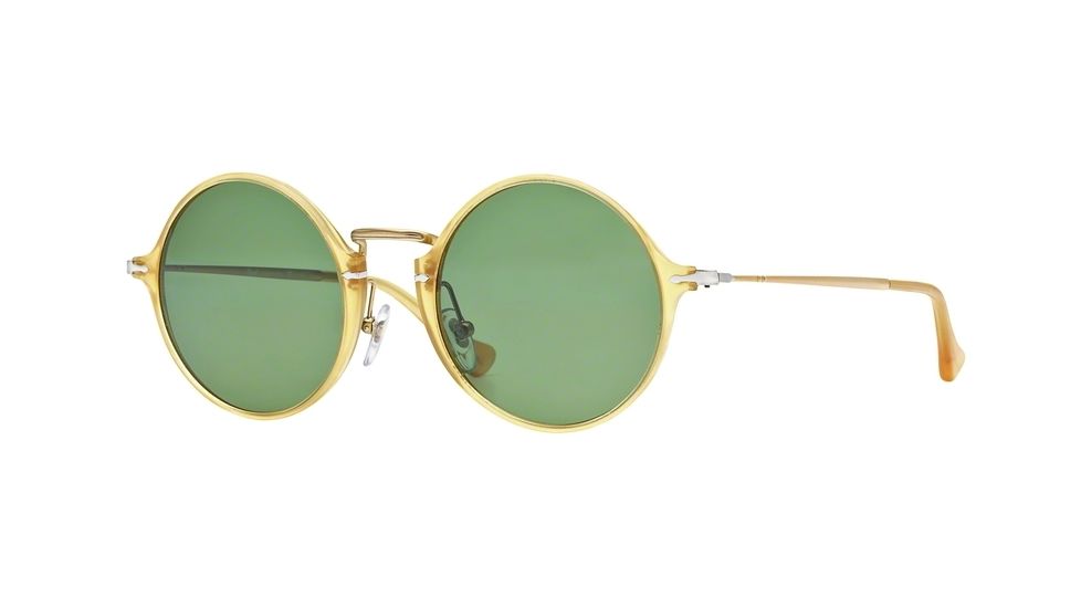 Persol PO3091SM Sunglasses 204/P1-49 - Yellow Frame, Polar Green Lenses