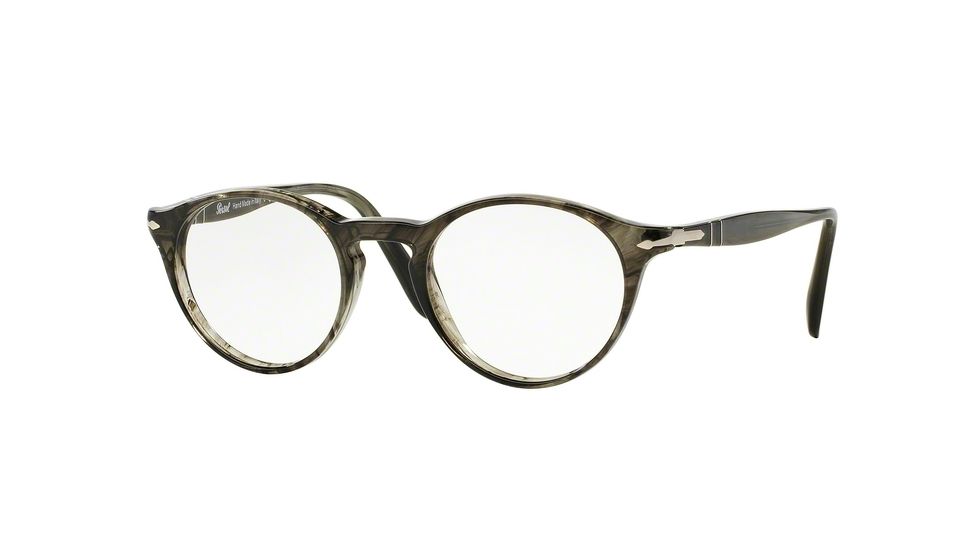 Persol PO3092V Eyeglass Frames 1020-48 - Striped Grey Frame