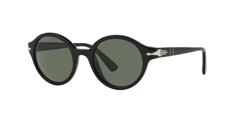 Persol PO3098S Sunglasses 95/31-47 - Black Frame, Green Lenses