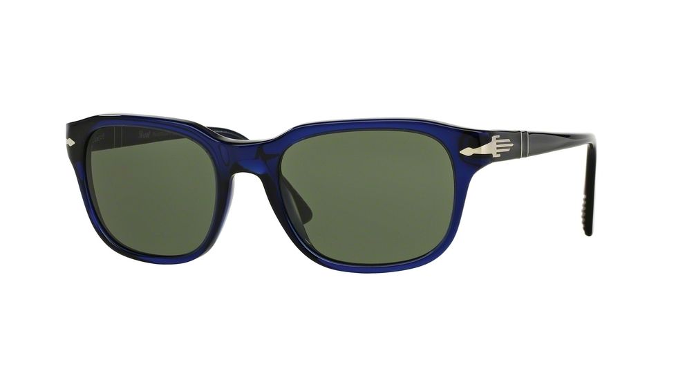 Persol PO3112S Sunglasses 181/31-53 - Blue Frame, Green Lenses