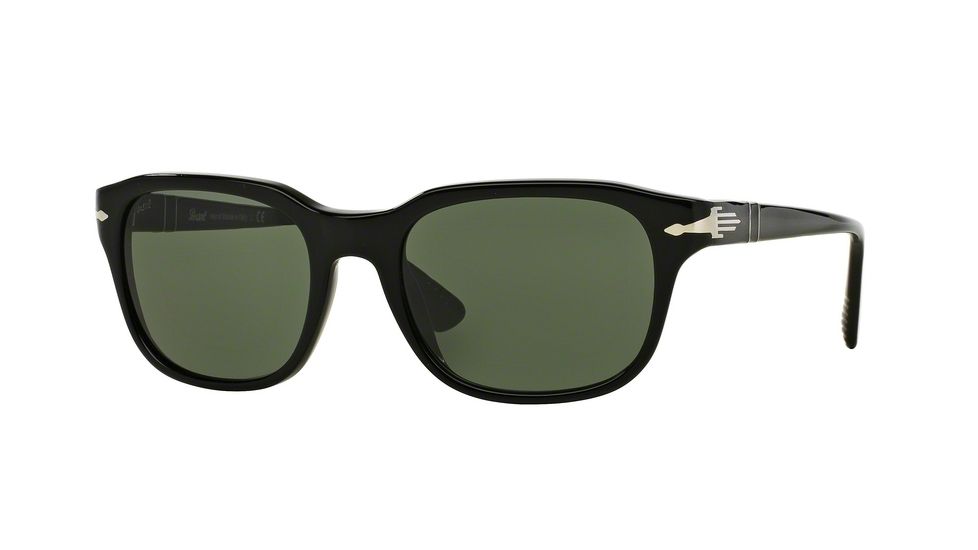 Persol PO3112S Sunglasses 95/31-53 - Black Frame, Green Lenses