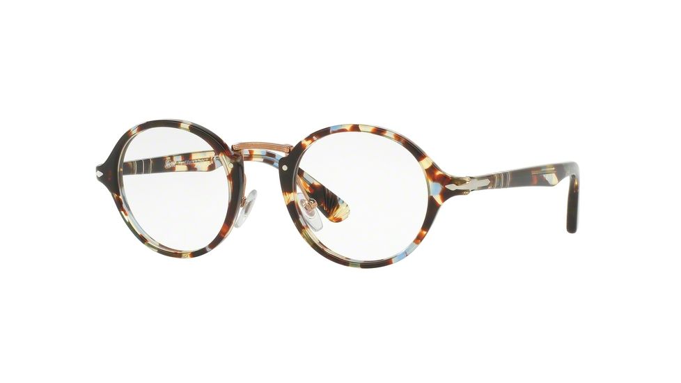Persol PO3128V Eyeglass Frames 1058-44 - Havana Azure Brown Frame