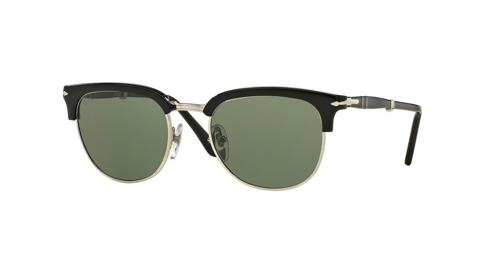 Persol PO3132S Sunglasses 95/31-51 - Black Frame, Green Lenses