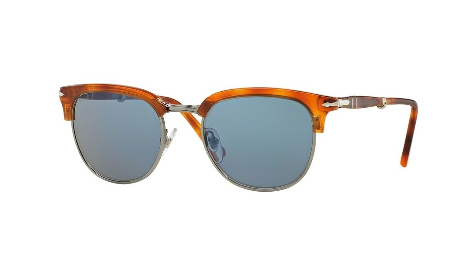 Persol PO3132S Sunglasses 96/56-51 - Terra Di Siena Frame, Light Blue Lenses