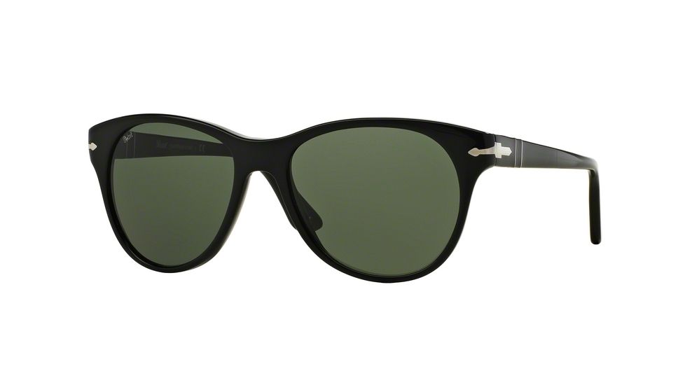 Persol PO3134S Sunglasses 95/31-51 - Black Frame, Green Lenses
