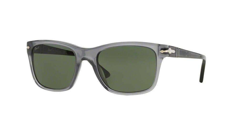 Persol PO3135S Sunglasses 103631-52 - Opal Grey Frame, Green Lenses