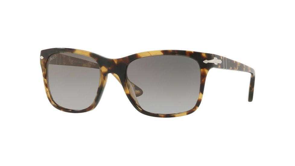 Persol PO3135S Sunglasses 1056M3-55 - Brown/beige Tortoise Frame, Grey Gradient Dark Grey Polar Lenses