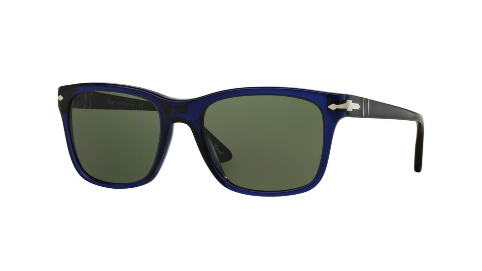 Persol PO3135S Sunglasses 181/31-52 - Blue Frame, Green Lenses