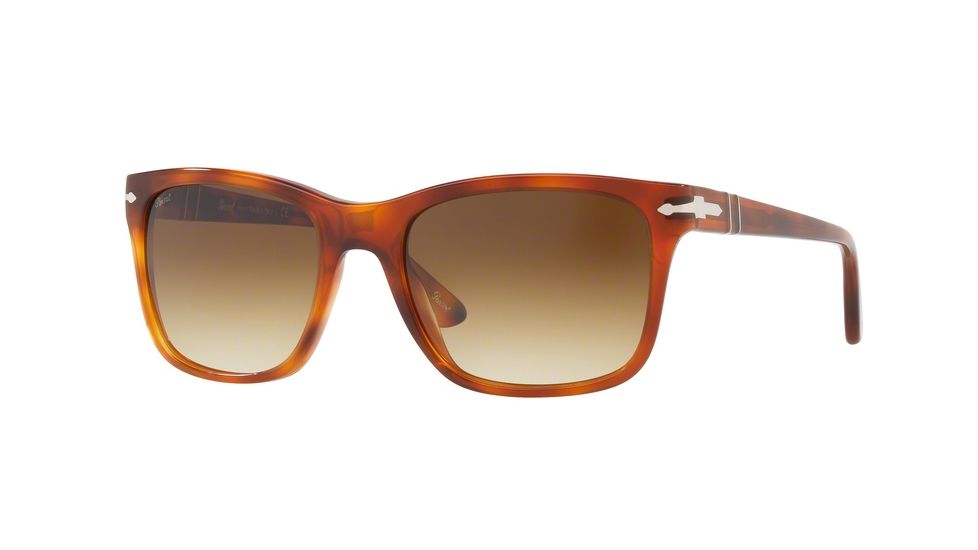 Persol PO3135S Sunglasses 96/51-55 - Terra Di Siena Frame, Clear Gradient Brown Lenses