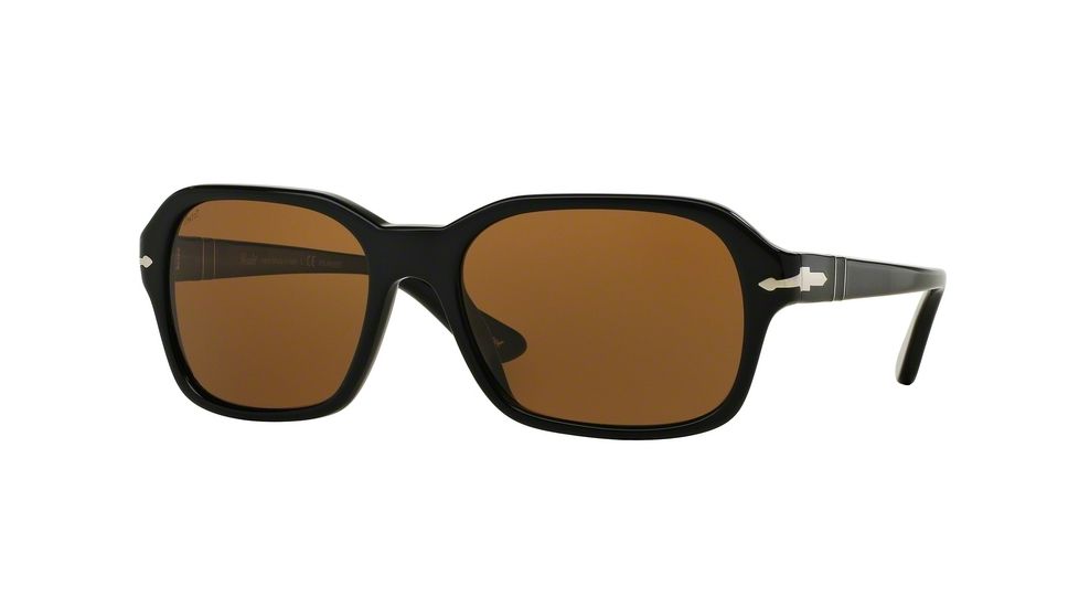Persol PO3136S Sunglasses 95/57-57 - Black Frame, Polar Brown Lenses
