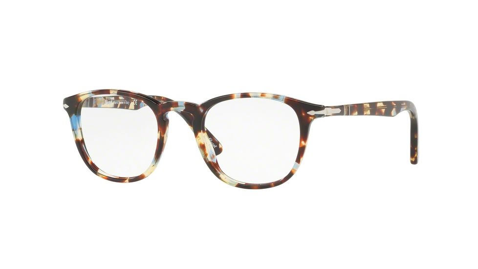 Persol PO3143V Eyeglass Frames 1058-47 - Havana Azure Brown Frame