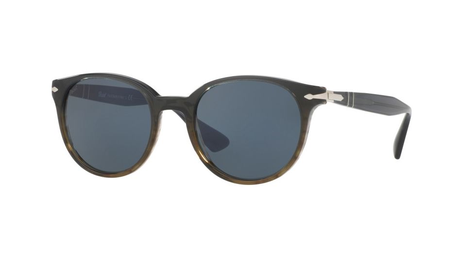 Persol PO3151S Sunglasses 1012R5-52 - Grey Gradient Green Frame, Blue Lenses