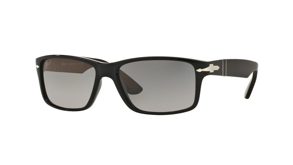Persol PO3154S Sunglasses 104171-58 - Black Frame, Grey Gradient Dark Grey Lenses