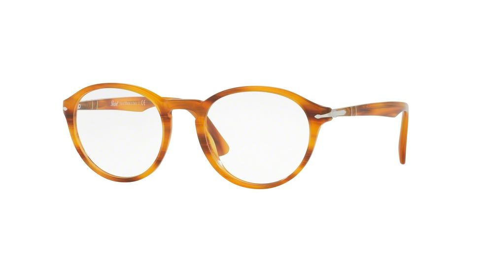 Persol PO3162V Eyeglass Frames 960-50 - Stripped Brown Frame