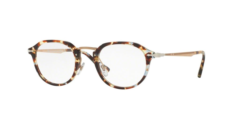 Persol PO3168V Eyeglass Frames 1058-48 - Havana Azure Brown Frame