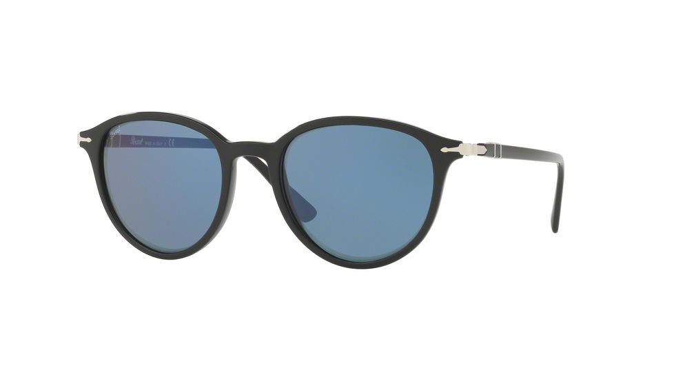 Persol PO3169S Sunglasses 104156-50 - Black Frame, Blue Lenses