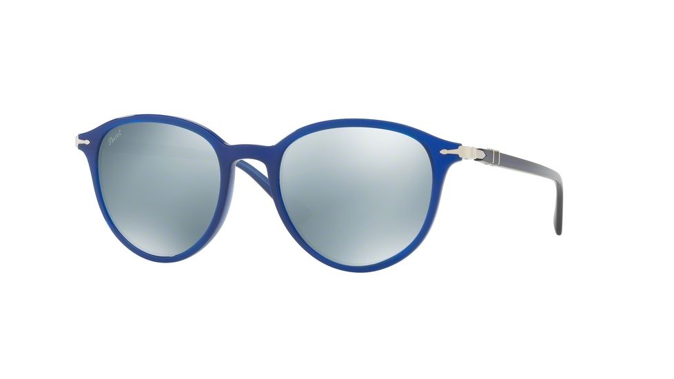 Persol PO3169S Sunglasses 105130-50 - Blue Frame, Green Mirror Silver Lenses