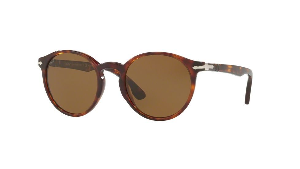Persol PO3171S Sunglasses 24/57-49 - Havana Frame, Brown Polarized Lenses