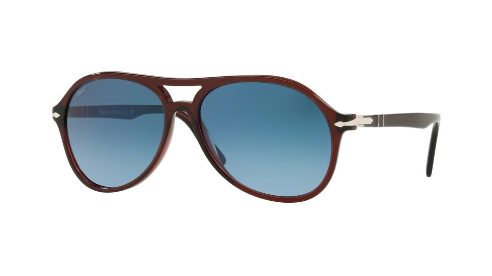 Persol PO3194S Sunglasses 1075Q8-59 - Trasparent Brown Frame, Azure Gradient Blue Lenses