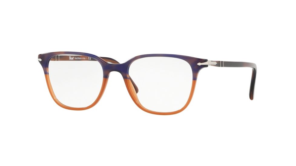Persol PO3203V Eyeglass Frames 1066-51 - Stripped Blue Gradient Orange Frame