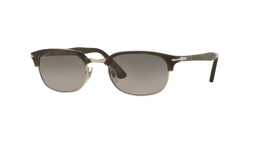 Persol PO8139S Sunglasses 1045M3-52 - Dark Horn Frame, Gradient Grey Polar Lenses