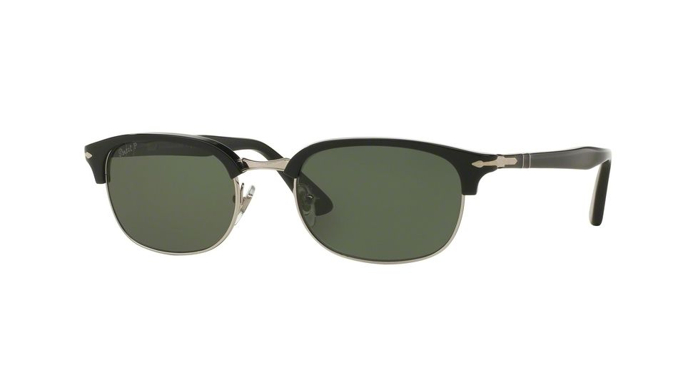 Persol PO8139S Sunglasses 95/58-52 - Black Frame, Green Polar Lenses