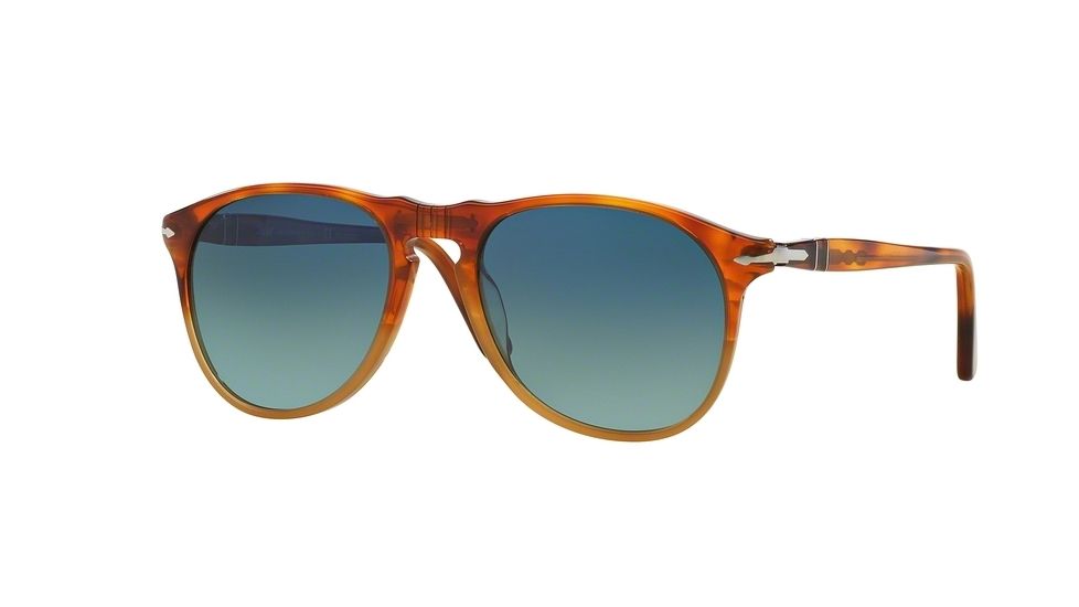 Persol PO9649S Sunglasses 1025S3-52 - Resina E Sale Frame, Gradient Blu Polar Lenses