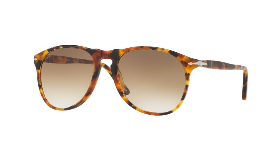 Persol PO9649S Sunglasses 105251-55 - Madreterra Frame, Clear Gradient Lenses