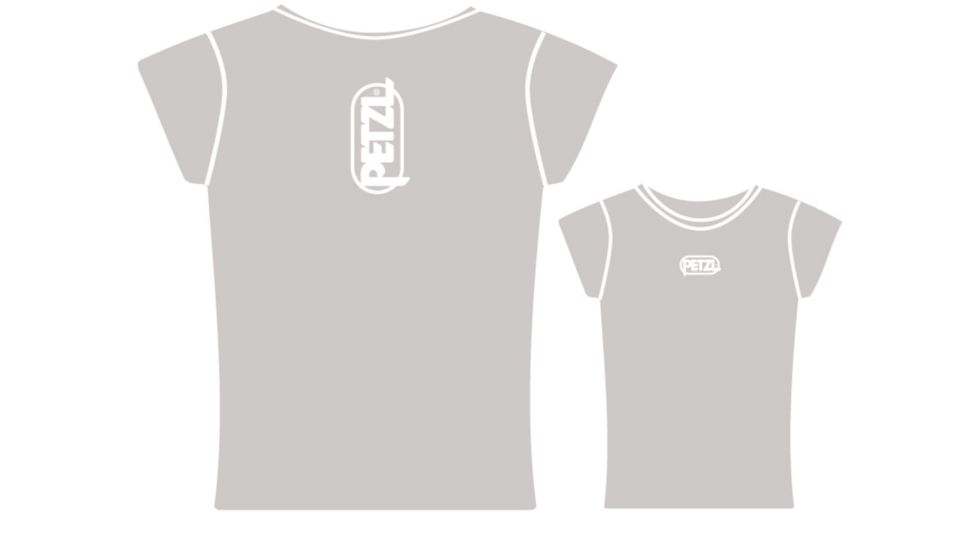 Petzl Women's EVE Cotton Logo T-Shirt,Grey,Large Z44 LG