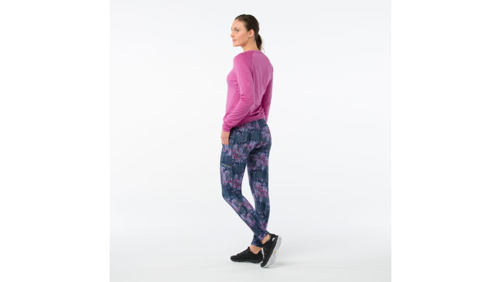 Smartwool PhD Printed Tight-Women's, Dark Blue Steel, Extra Small, SW014083292-XS