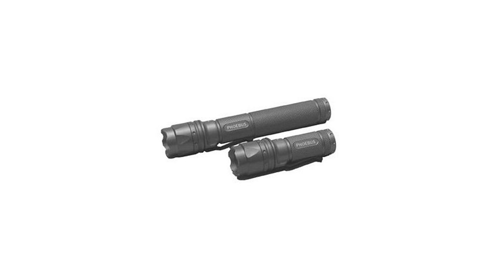 Phoebus Small Convertable Tactical Flashlight Works on CR123 Or 2 AA PK01CR123/2A