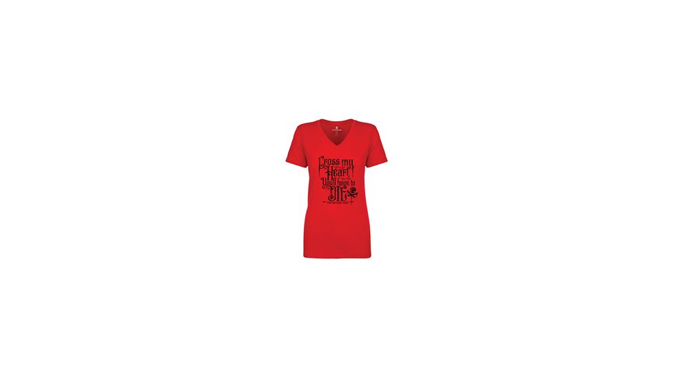 Pipe Hitters Union Womens Large PHU Cross My Heart Short Sleeve Shirt, Red, Large, PHUPT215WR-L